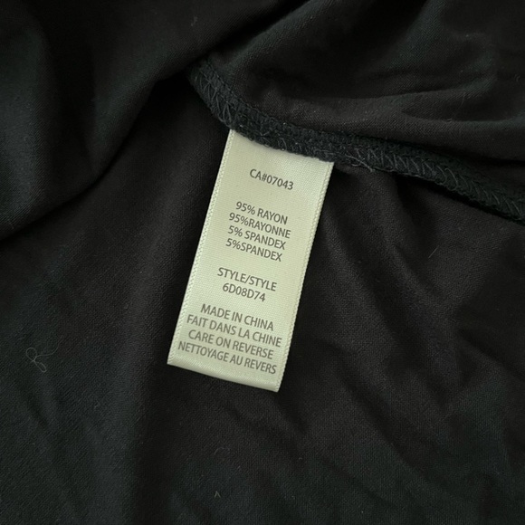 NWT black long top with cut out and mesh detail - Picture 9 of 9